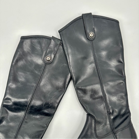 Frye Melissa Button Inside Zip Black Tall Riding Boots Women Size 7 - Picture 6 of 8